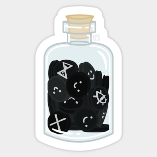 Dark Bottle O' Smiles Sticker